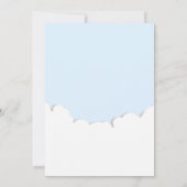 月うさぎハート男の子のシャワーに愛された 招待状 (裏面)