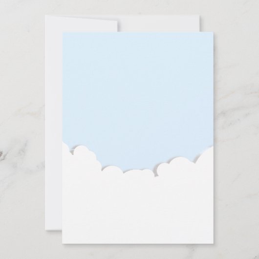 月うさぎハート男の子のシャワーに愛された 招待状 (裏面)