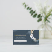 月おむつラッフルの上に海軍と金ゴールドのパンパ エンクロージャーカード (スタンド正面)