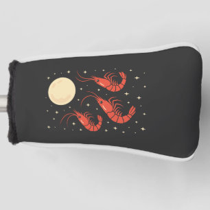 月おもしろいのエビ愛好家でエビの遠吠え ゴルフヘッドカバー