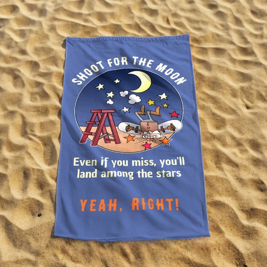 月おもしろいの失敗の漫画引用文を撮影 ビーチタオル