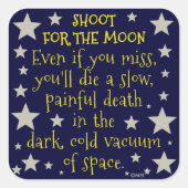 月おもしろい外宇宙の人口動態 スクエアシール (正面)