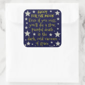 月おもしろい外宇宙の人口動態 スクエアシール (バッグ)