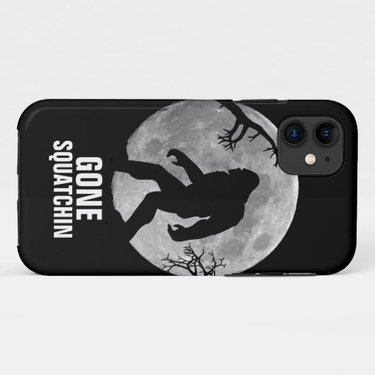 月およびシルエットとの行ったSquatchin Case-Mate iPhoneケース (裏面(横))