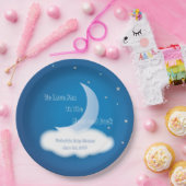 月およびバックの青BOY/GIRLに愛して下さい ペーパープレート (パーティー)