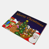 月およびヤナギのクリスマスの願いの玄関マット ドアマット (アングル)