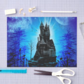 月および星との夜の素晴らしい城 薄葉紙 (クラフト)