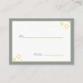 月および星のテーブルの座席表 プレイスカード (裏面)