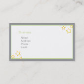 月および星の名刺 名刺 (裏面)