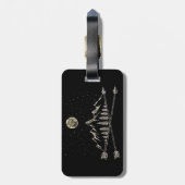 月および星の夜空の山地の曼荼羅 ラゲッジタグ (裏面縦)