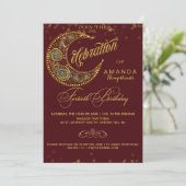 月および星の第40誕生日のパーティの招待状 招待状 (スタンド正面)