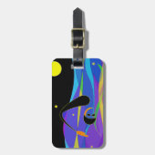 月および星夜泳ぐ人 ラゲッジタグ (正面縦)