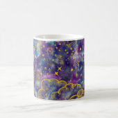 "月および星"のクラシックなコーヒー・マグ(金ゴールド等) コーヒーマグカップ (中央)