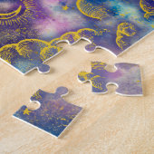 "月および星"のジグソーパズルのゲーム(金ゴールド等) ジグソーパズル (側面)
