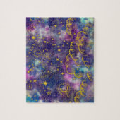 "月および星"のジグソーパズルのゲーム(金ゴールド等) ジグソーパズル (縦)