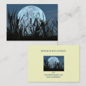 月および沼地ATCの間写真カード 名刺 (正面/裏面)