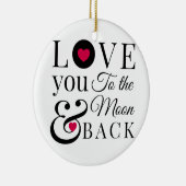 月および背部に愛して下さい セラミックオーナメント (右)