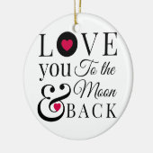 月および背部に愛して下さい セラミックオーナメント (左)
