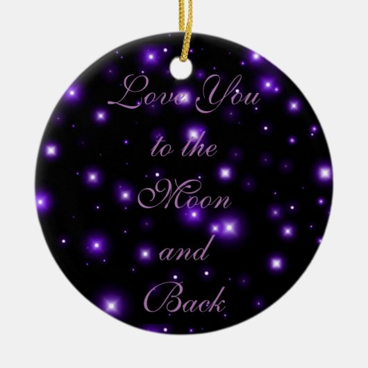 月および背部に愛して下さい セラミックオーナメント (正面)