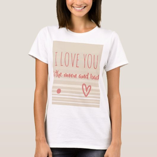 月および背部に愛して下さい Tシャツ (正面)