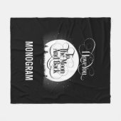 月および背部に フリースブランケット (正面(横))