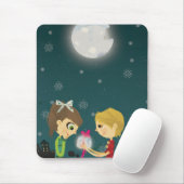 月および背部に マウスパッド (マウス)