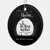 月および背部に(名前入りな) セラミックオーナメント (左)