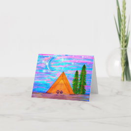 月および背部への愛 カード