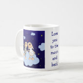 月および背部シリーズに愛して下さい コーヒーマグカップ (正面左)