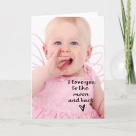 月および背部ハートに愛して下さい カード