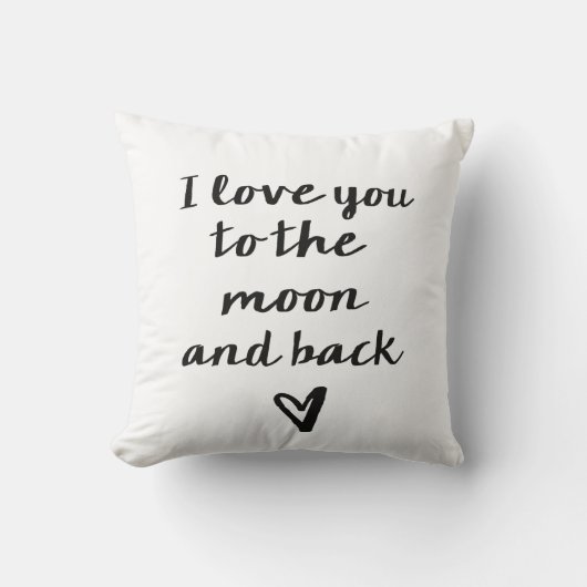月および背部ハートに愛して下さい クッション (正面)