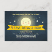 月および背部ベビーシャワーにブックカードを持って来て下さい エンクロージャーカード (正面)