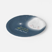 月および背部ベビーシャワーのプレートに愛される ペーパープレート (アングル)