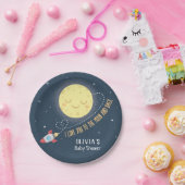 月および背部ベビーシャワーのプレートに愛して下さい ペーパープレート (パーティー)