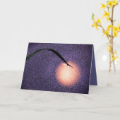 月および草ハロウィン カード (黄色い花)