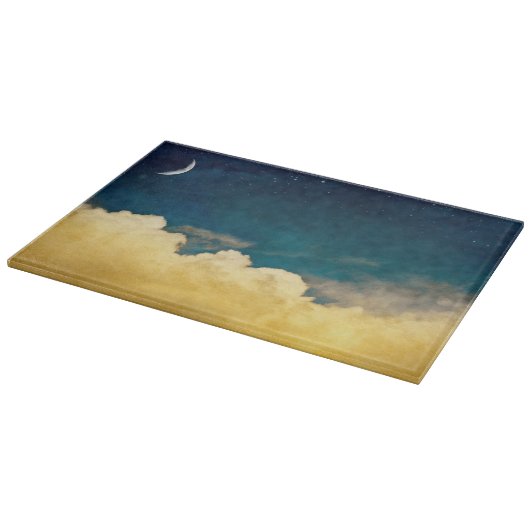 月およびCloudscape カッティングボード (角)