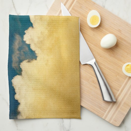 月およびCloudscape キッチンタオル (四つ折り)