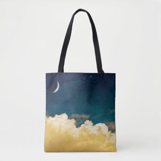 月およびCloudscape トートバッグ (正面)