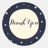 月お洒落星の天の赤ちゃんシャワーの恩恵 ラウンドシール (正面)