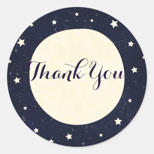 月お洒落星の天の赤ちゃんシャワーの恩恵 ラウンドシール (正面)