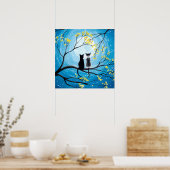 月お洒落猫ポスタープリント ポスター (キッチン)