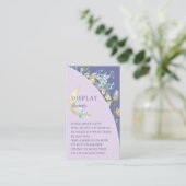 月お洒落紫色の赤ちゃんシャワー表示シャワー エンクロージャーカード (スタンド正面)