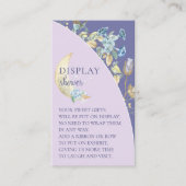 月お洒落紫色の赤ちゃんシャワー表示シャワー エンクロージャーカード (正面)