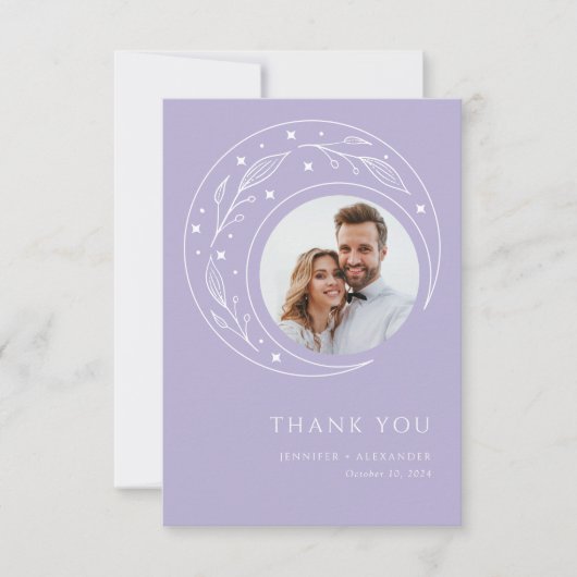 月お洒落結婚の サンキューカード (正面)