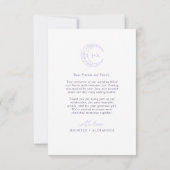 月お洒落結婚の サンキューカード (裏面)