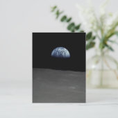 月からの地球の有名なイメージ ポストカード (スタンド正面)