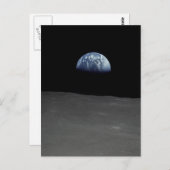 月からの地球の有名なイメージ ポストカード (正面/裏面)