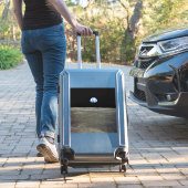 月からの地球の黒い宇宙：地球の上昇 シール (スーツケースインサイチュ)