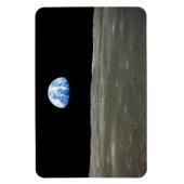 月からの地球の黒い宇宙：地球の上昇 マグネット (縦)