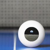 月からの地球の黒い宇宙：地球の上昇 卓球ボール (ネット)